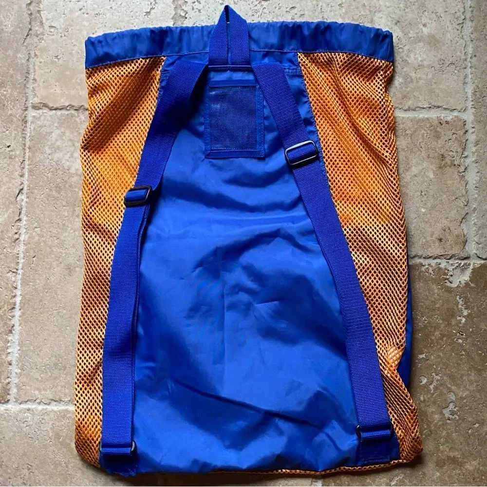 Sporti Equipment Mesh Swim Athletic Sport Backpack Orange & Royal Blue